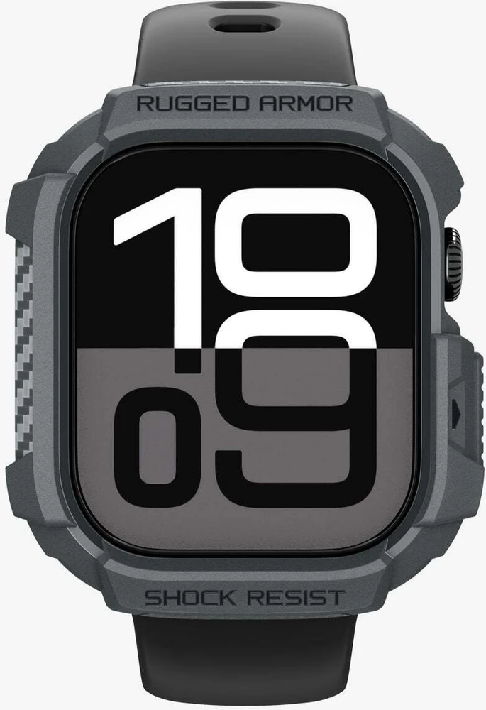 „Spigen Rugged Armor 2“, tamsiai pilka – „Apple Watch 11“ 46 mm