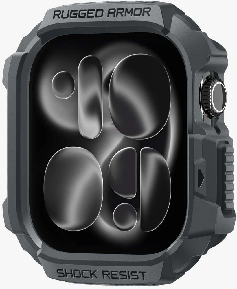 „Spigen Rugged Armor 2“, tamsiai pilka – „Apple Watch 11“ 46 mm