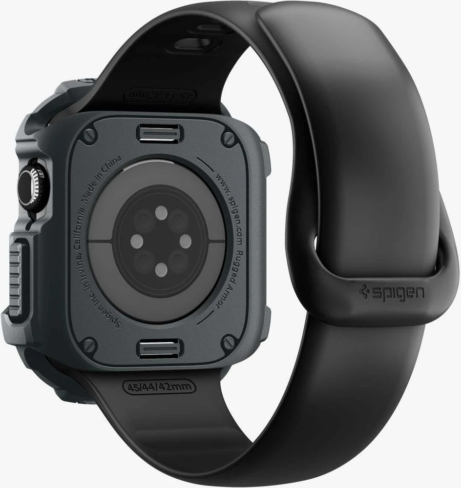 „Spigen Rugged Armor 2“, tamsiai pilka – „Apple Watch 11“ 46 mm