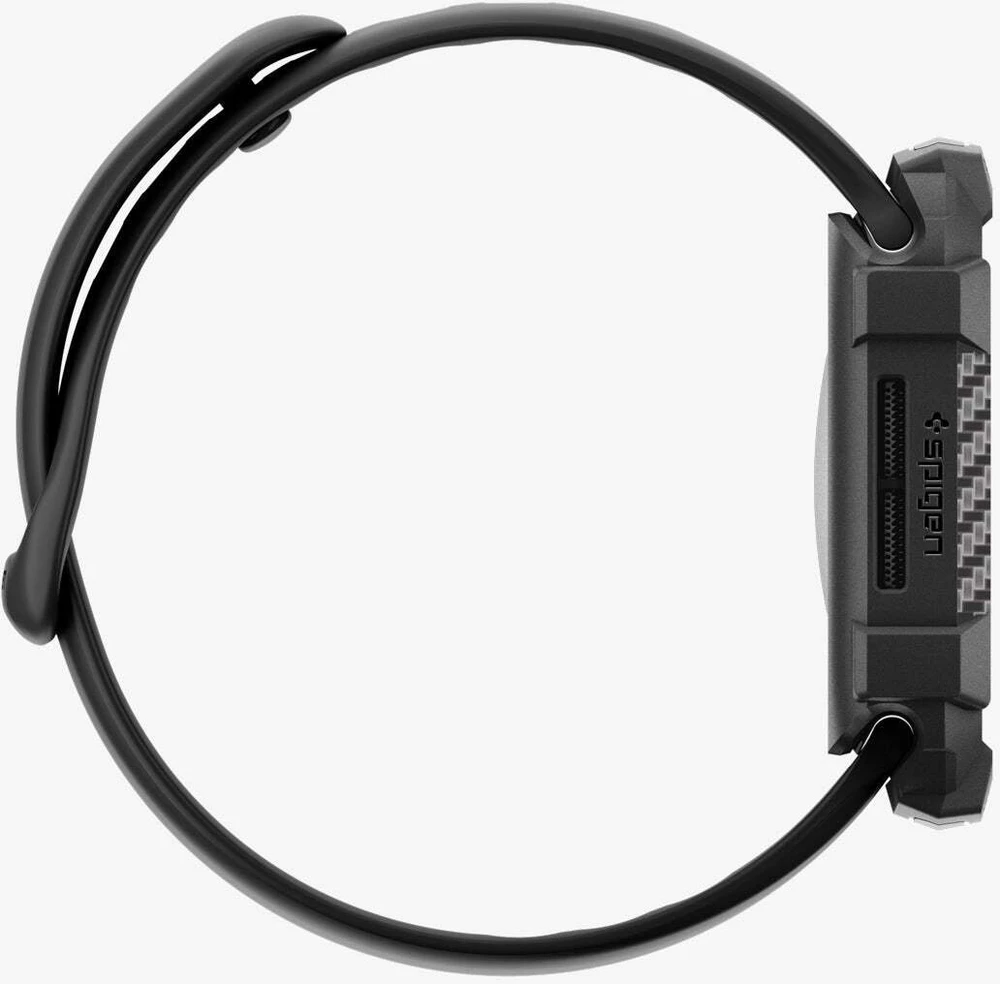Spigen „Rugged Armor 2“, matinis juodas – „Apple Watch 11“ 46 mm