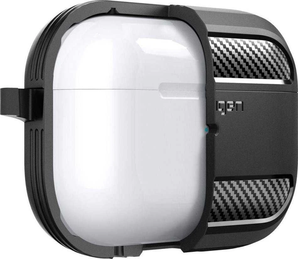 Spigen RUGGED ARMOR Apple AIRPODS PRO 1 / 2 dėklas ausinėms juodos spalvos