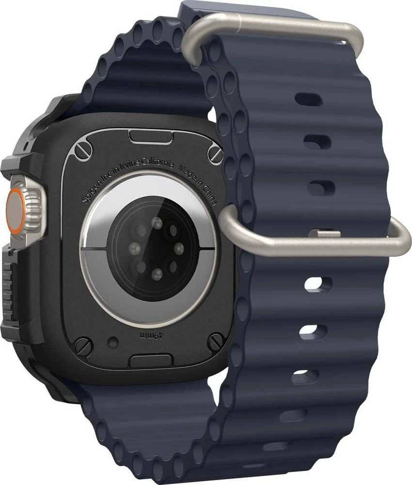 „Spigen Rugged Armor“, juodas - Apple Watch Ultra 2/Ultra 49mm