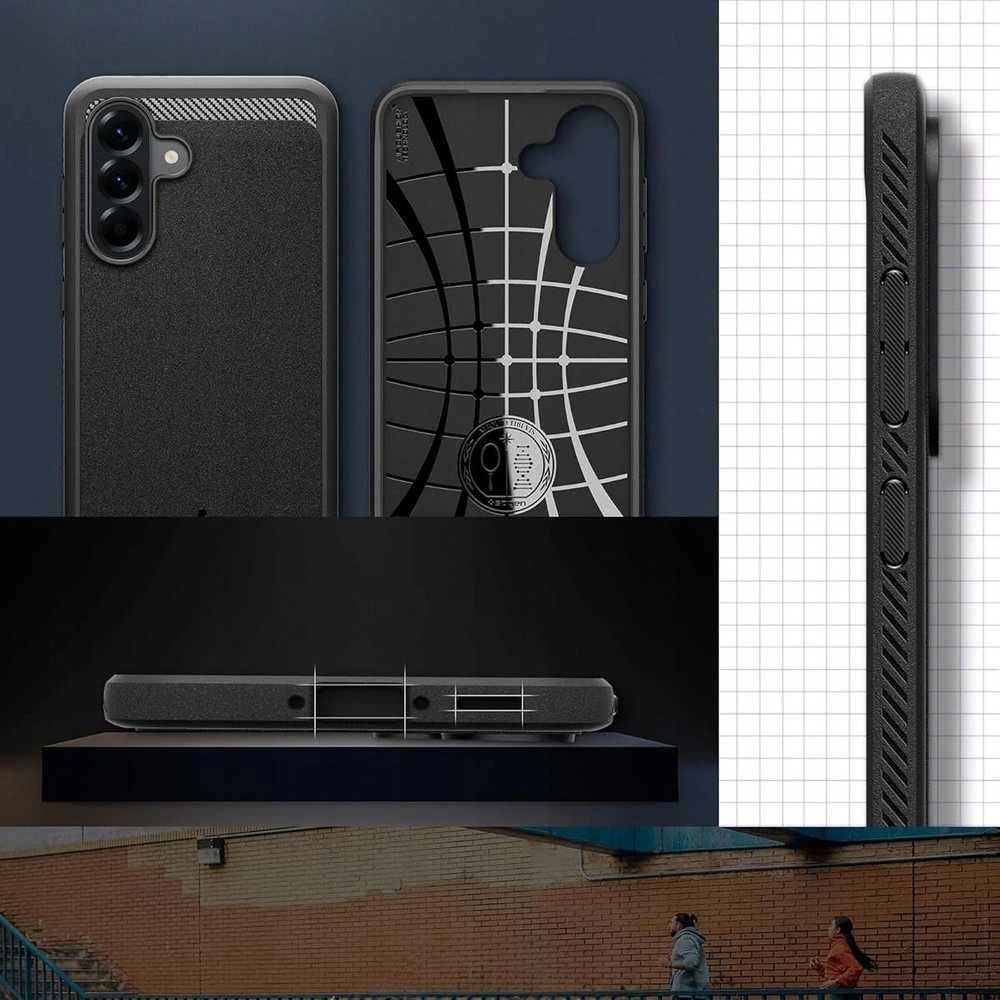 Spigen Rugged Armor, matte dėklas telefonui juodos spalvos – Samsung Galaxy A56 5G