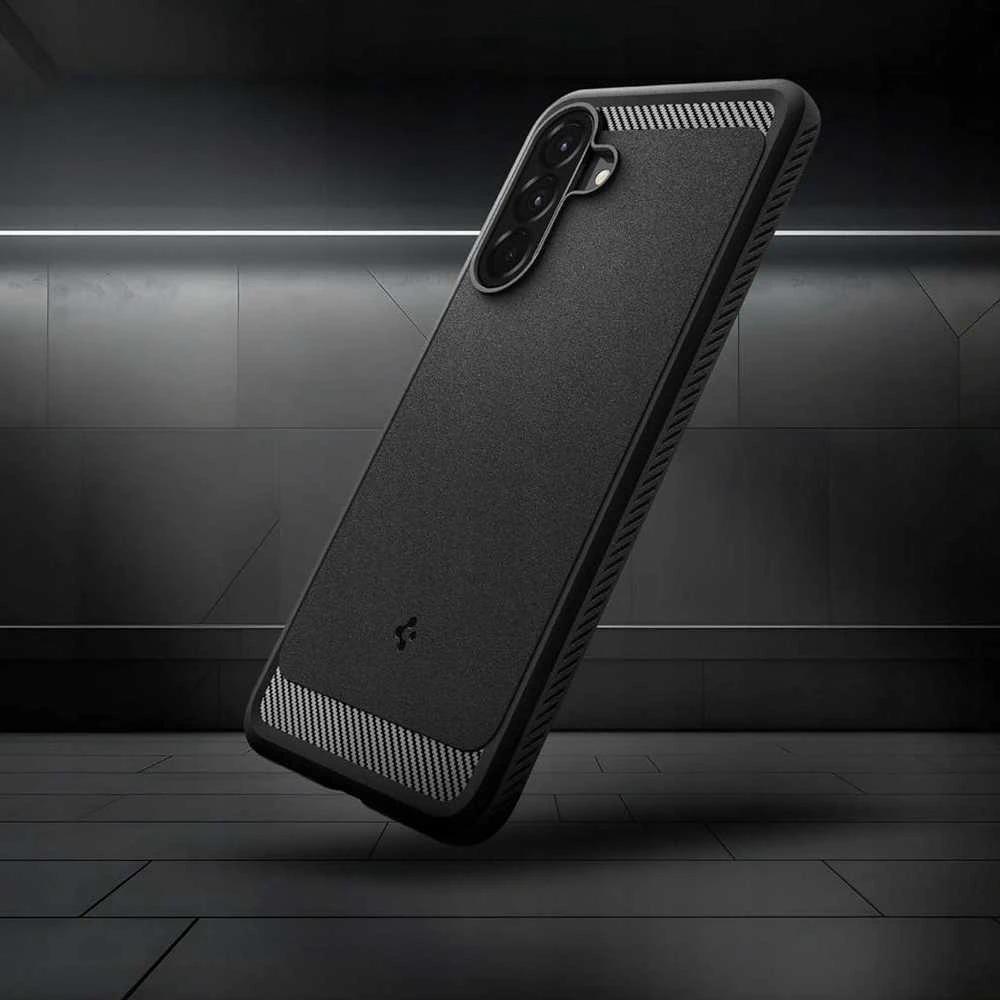Spigen Rugged Armor, matte dėklas telefonui juodos spalvos – Samsung Galaxy A56 5G