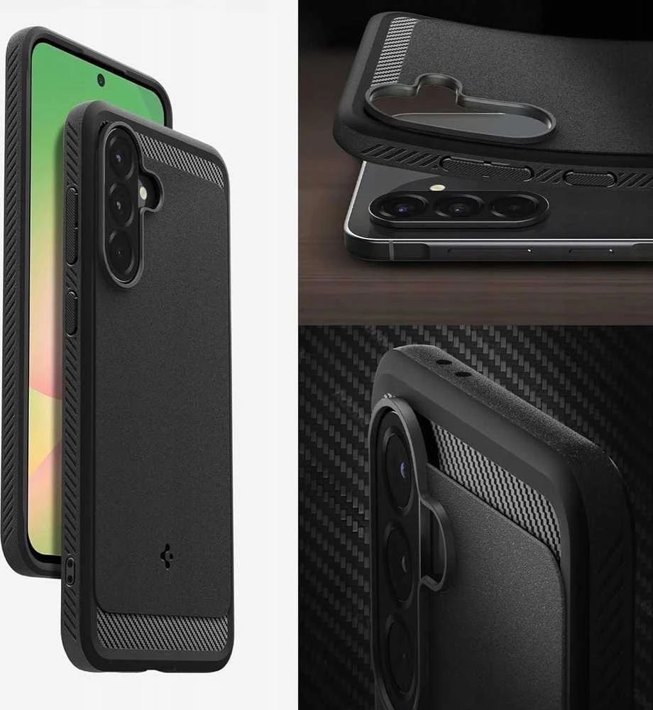 Spigen Rugged Armor, matte dėklas telefonui juodos spalvos – Samsung Galaxy A56 5G