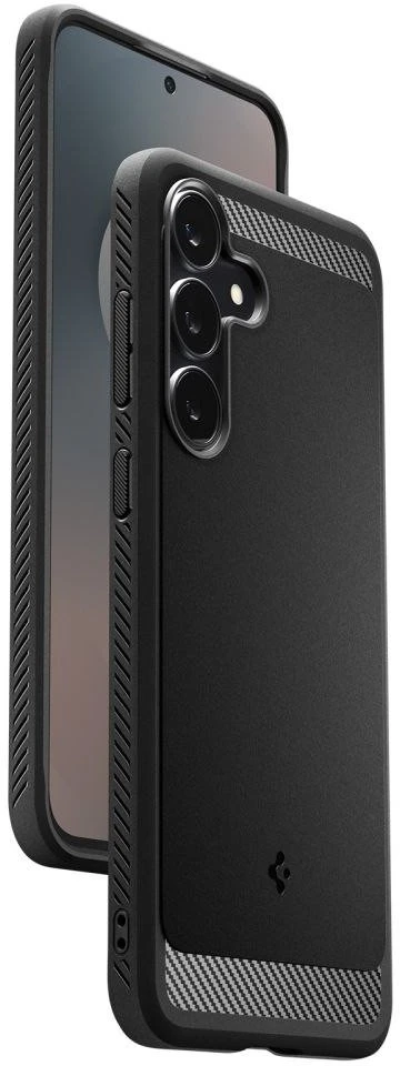 Dėklas „SPIGEN RUGGED ARMOR GALAXY S25 FE“ MATINĖ JUODA