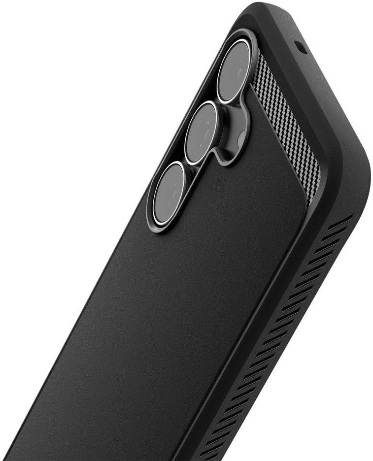 Dėklas „SPIGEN RUGGED ARMOR GALAXY S25 FE“ MATINĖ JUODA