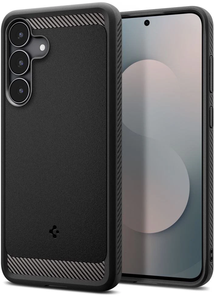 Dėklas „SPIGEN RUGGED ARMOR GALAXY S25 FE“ MATINĖ JUODA
