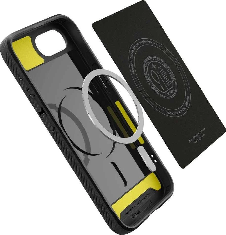„Spigen Rugged Armor MagSafe“ dėklas, skirtas „iPhone 16e / 17e“ - juodas