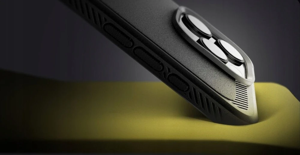 „Spigen Rugged Armor Mag MagSafe“ dėklas, skirtas iPhone 17 Pro Max – matinis juodas