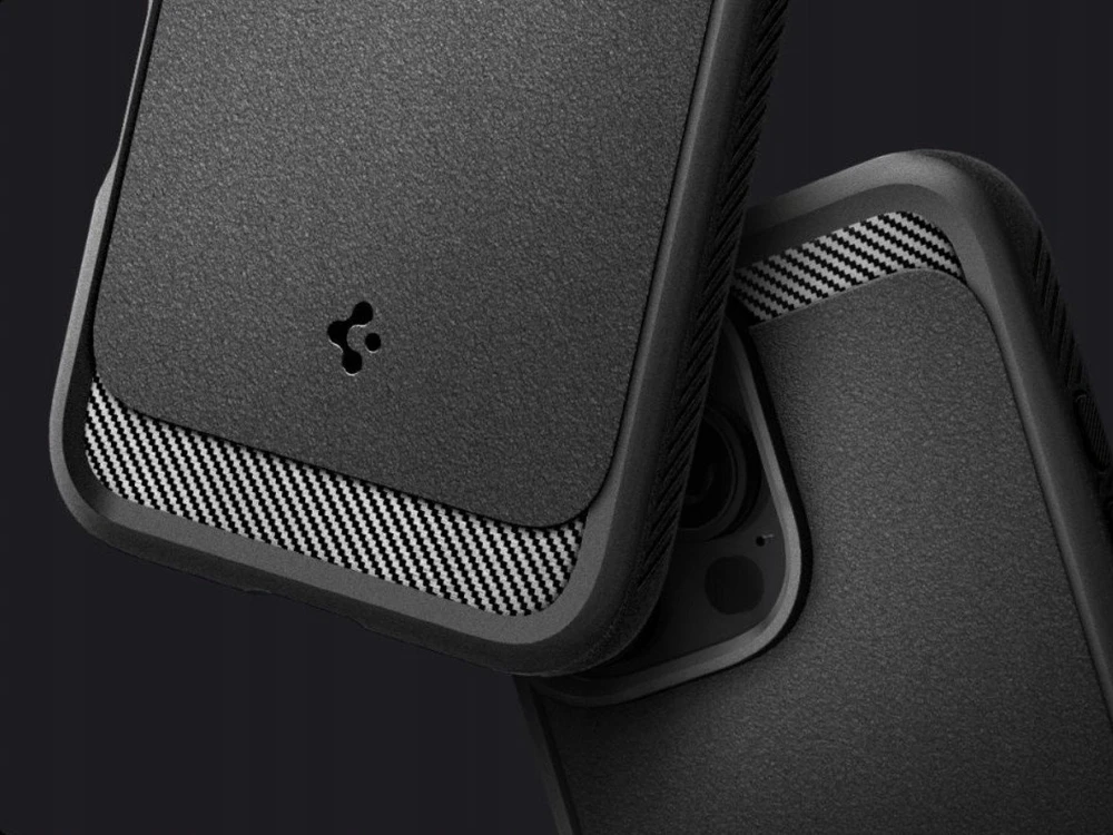 „Spigen Rugged Armor Mag MagSafe“ dėklas, skirtas iPhone 17 Pro Max – matinis juodas