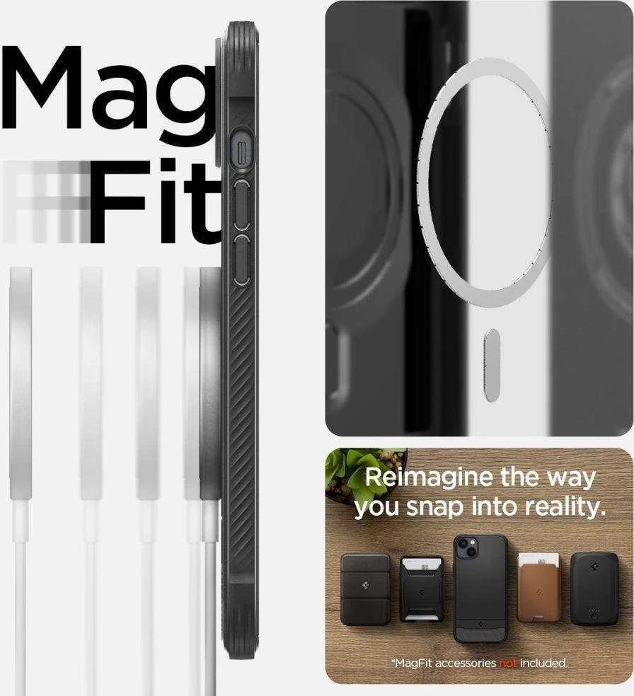 Spigen Rugged Armor Mag MagSafe Apple iPhone 14 – dėklas telefonui juodos spalvos