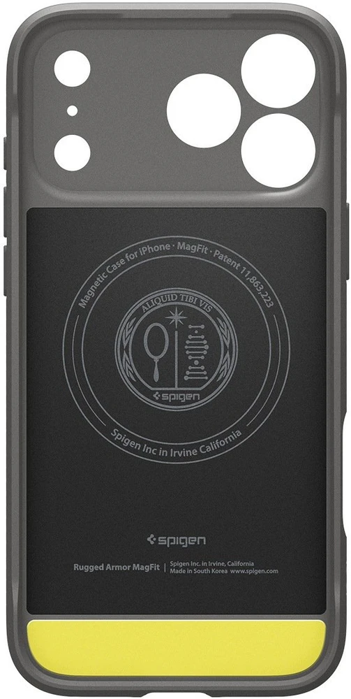 Spigen Rugged Armor MagSafe dėklas iPhone 18 Pro / 17 Pro - Pilkas