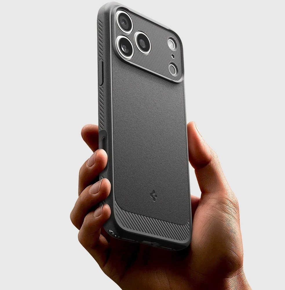 Spigen Rugged Armor MagSafe dėklas iPhone 18 Pro / 17 Pro - Pilkas
