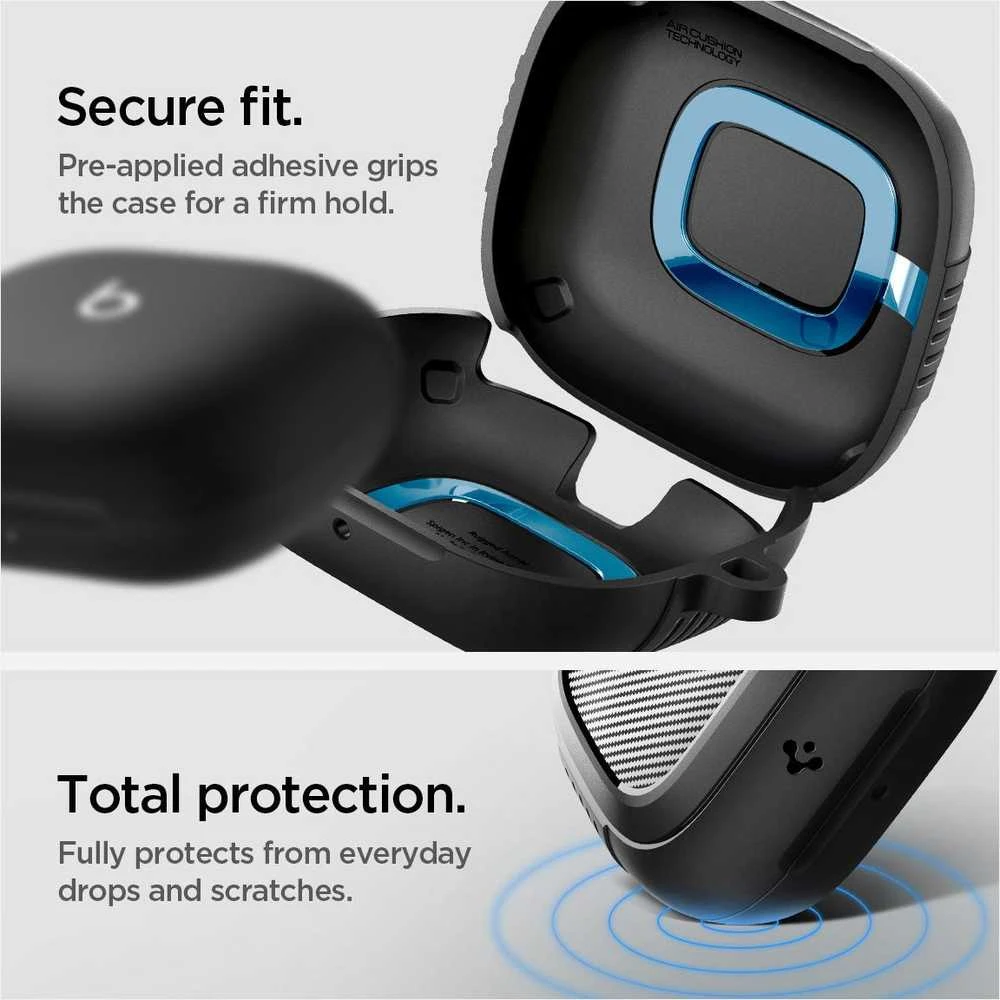 Spigen „Rugged Armor“, matinės juodos spalvos – „Apple Powerbeats Pro 2“