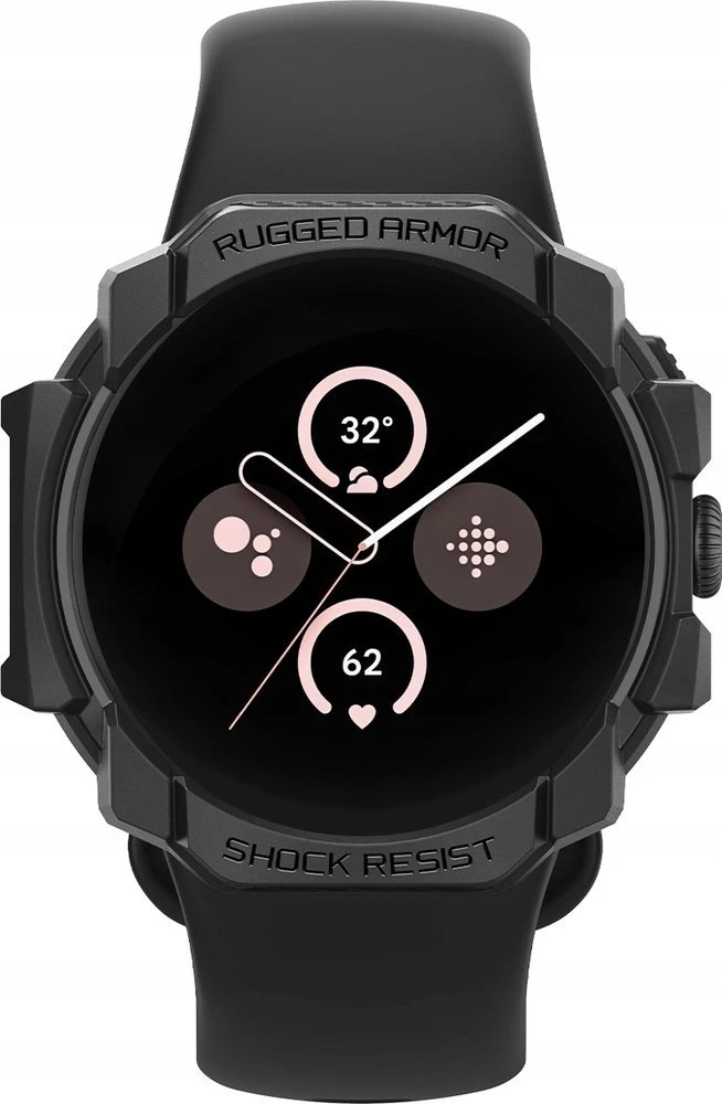 Spigen Tvirtas šarvas, matinis juodas - „Google Pixel Watch 3/2/1“ (41 mm)