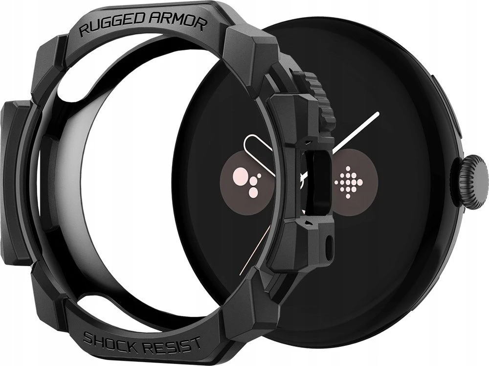 Spigen Tvirtas šarvas, matinis juodas - „Google Pixel Watch 3/2/1“ (41 mm)