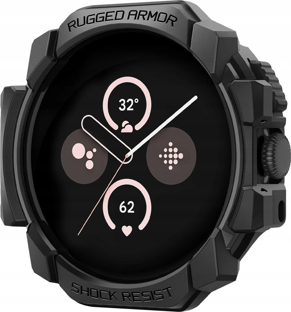 Spigen Tvirtas šarvas, matinis juodas - „Google Pixel Watch 3/2/1“ (41 mm)
