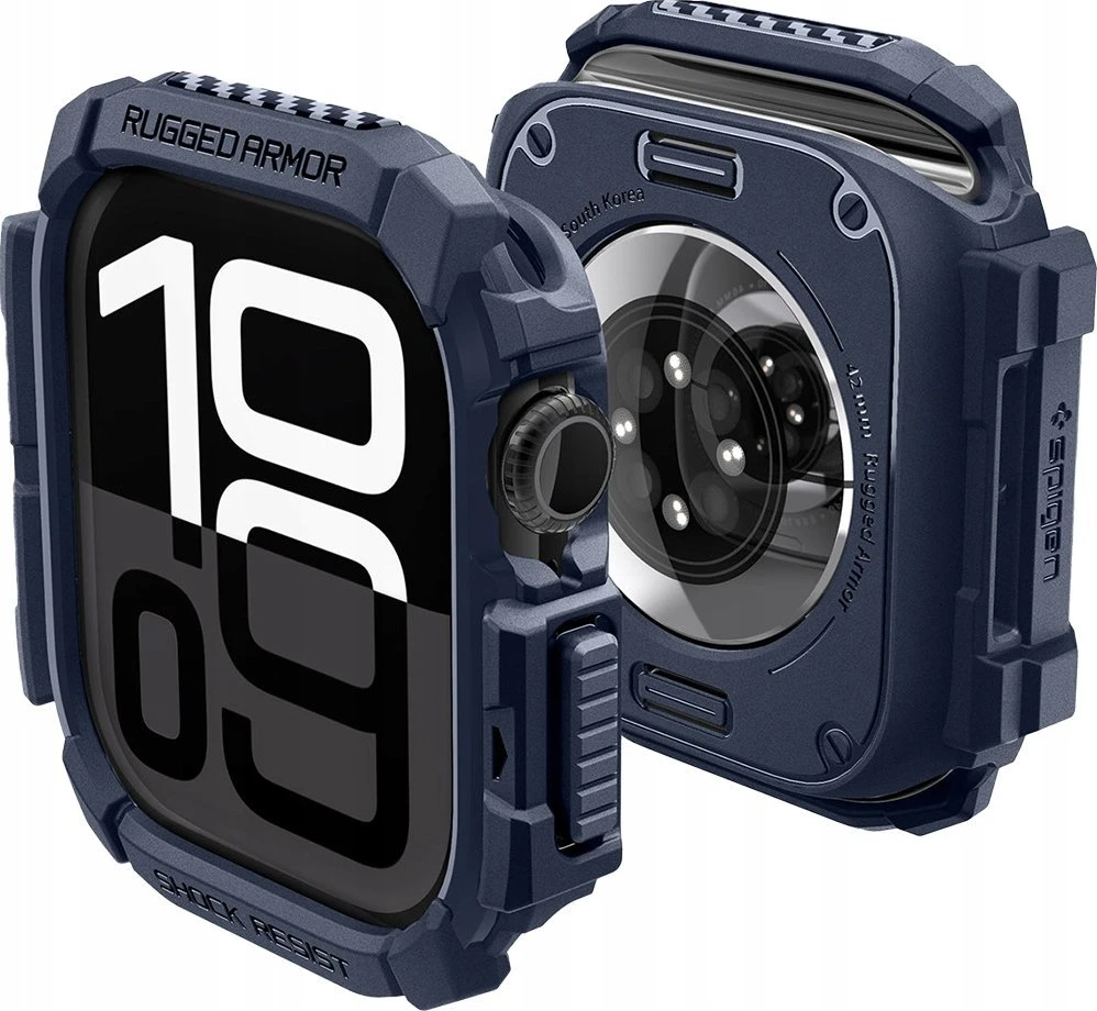 Spigen „Rugged Armor“, tamsiai mėlynas mėlynas - Apple Watch 10 42mm