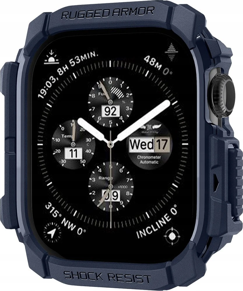 Spigen „Rugged Armor“, tamsiai mėlynas mėlynas - Apple Watch 10 42mm