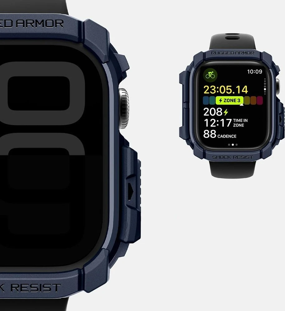 Spigen „Rugged Armor“, tamsiai mėlynas mėlynas - Apple Watch 10 42mm
