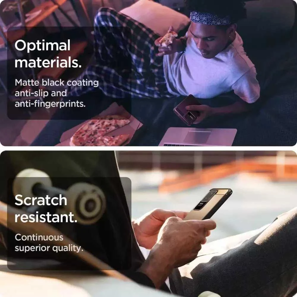 Dėklas Spigen Rugged Armor, matte juodas - Xiaomi POCO F4/Redmi K40S