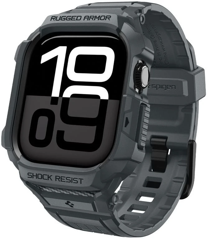 Spigen „Rugged Armor Pro 2“, tamsiai pilka – „Apple Watch 11“ (46 mm)