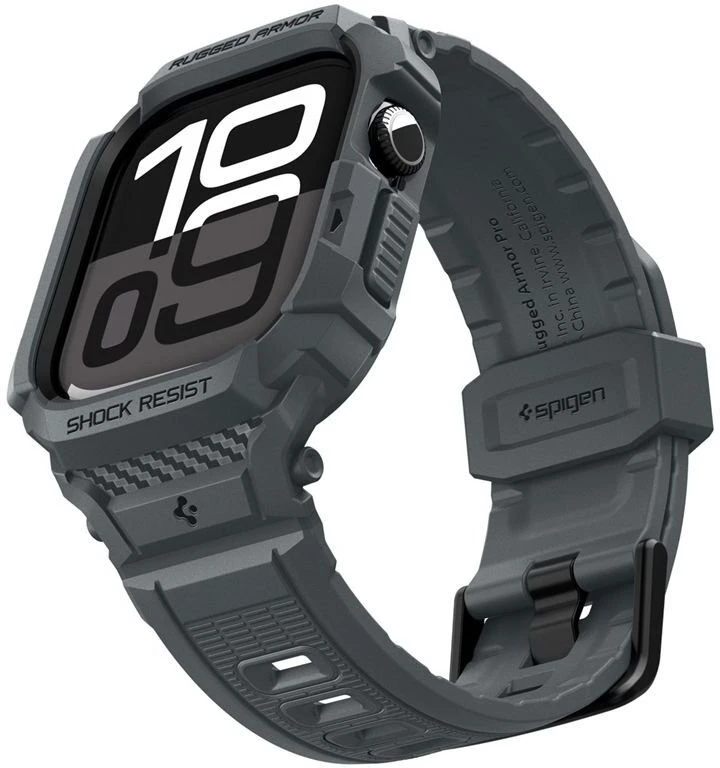 Spigen „Rugged Armor Pro 2“, tamsiai pilka – „Apple Watch 11“ (46 mm)