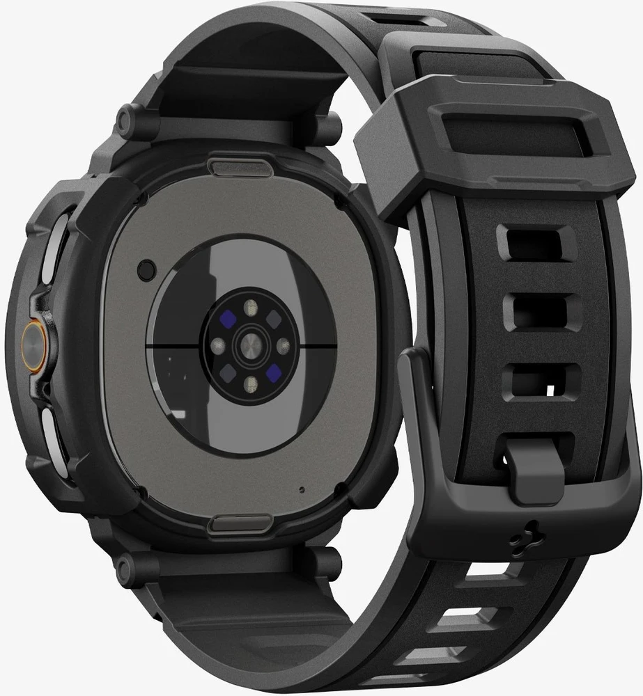 „Spigen Rugged Armor Pro“, matinis juodas - „Galaxy Watch 8 Classic“ (46 mm)
