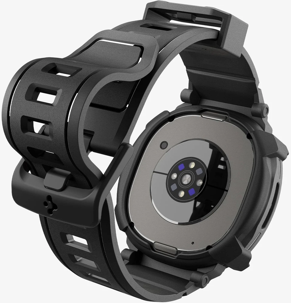 „Spigen Rugged Armor Pro“, matinis juodas - „Galaxy Watch 8 Classic“ (46 mm)
