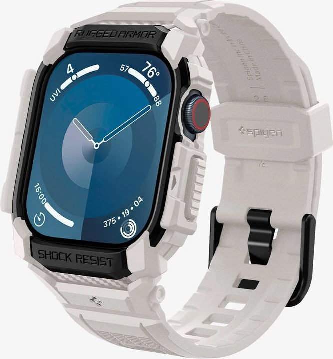 Spigen Rugged Armor Pro, dune beige - Apple Watch 10 42mm