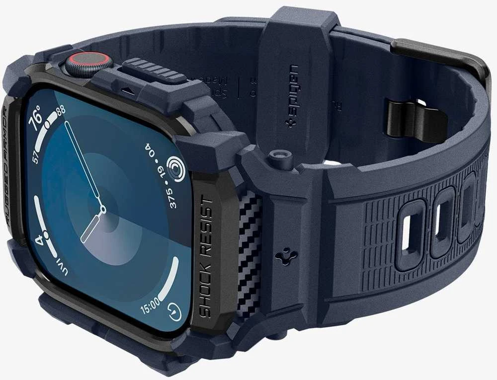 Spigen „Rugged Armor Pro“, tamsiai mėlynas mėlynas - Apple Watch 10 42 mm