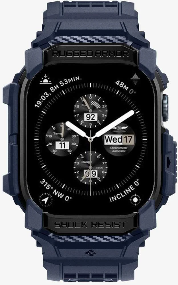 Spigen „Rugged Armor Pro“, tamsiai mėlynas mėlynas - Apple Watch 10 42 mm