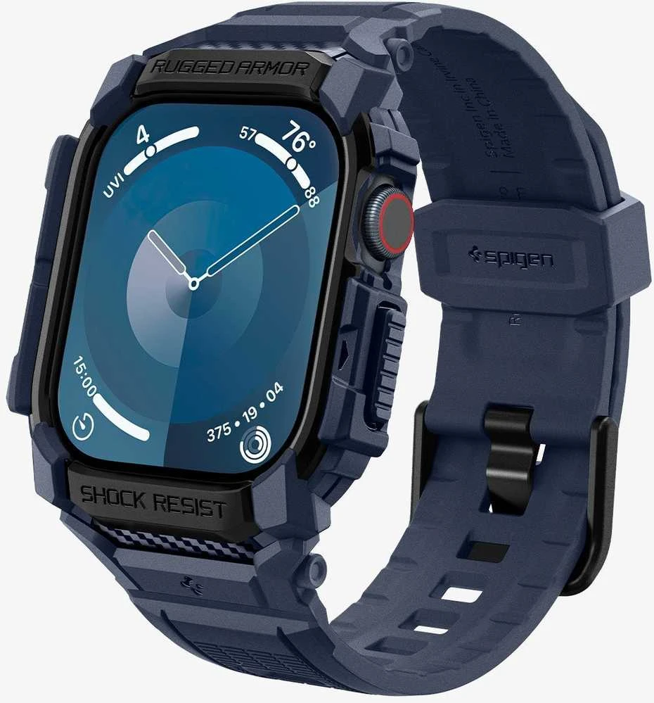 Spigen „Rugged Armor Pro“, tamsiai mėlynas mėlynas - Apple Watch 10 42 mm