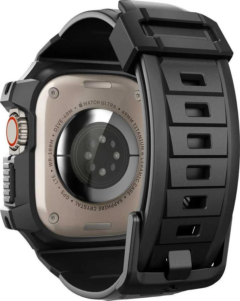 Spigen Rugged Armor „Pro” Apple Watch Ultra (49mm) juodos spalvos