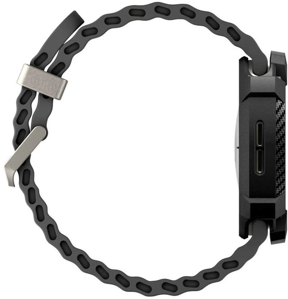 „Spigen Rugged Armor“, matinis juodas - „Galaxy Watch 8“ (40 mm)