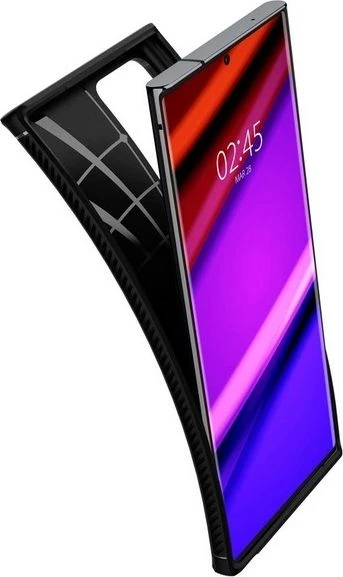 Dėklas Spigen Rugged Armor, juodos spalvos – Samsung Galaxy Note20 Ultra