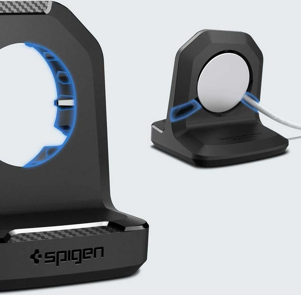 „Spigen Rugged Armor“ stovas, juodas - Apple Watch