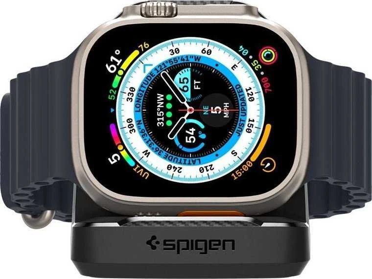 „Spigen Rugged Armor“ stovas, juodas - Apple Watch