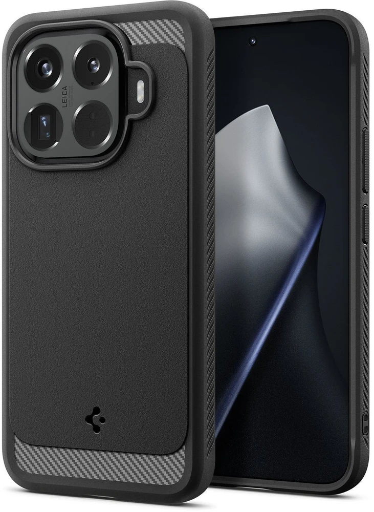 Dėklas Spigen Rugged Armor, matte juodas - Xiaomi 15T Pro