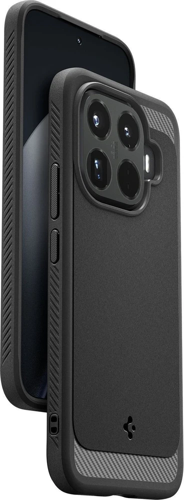 Dėklas Spigen Rugged Armor, matte juodas - Xiaomi 15T Pro