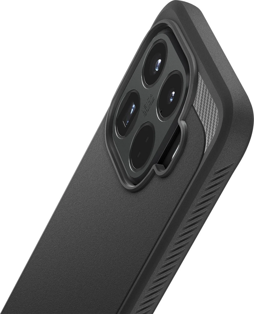 Dėklas Spigen Rugged Armor, matte juodas - Xiaomi 15T Pro