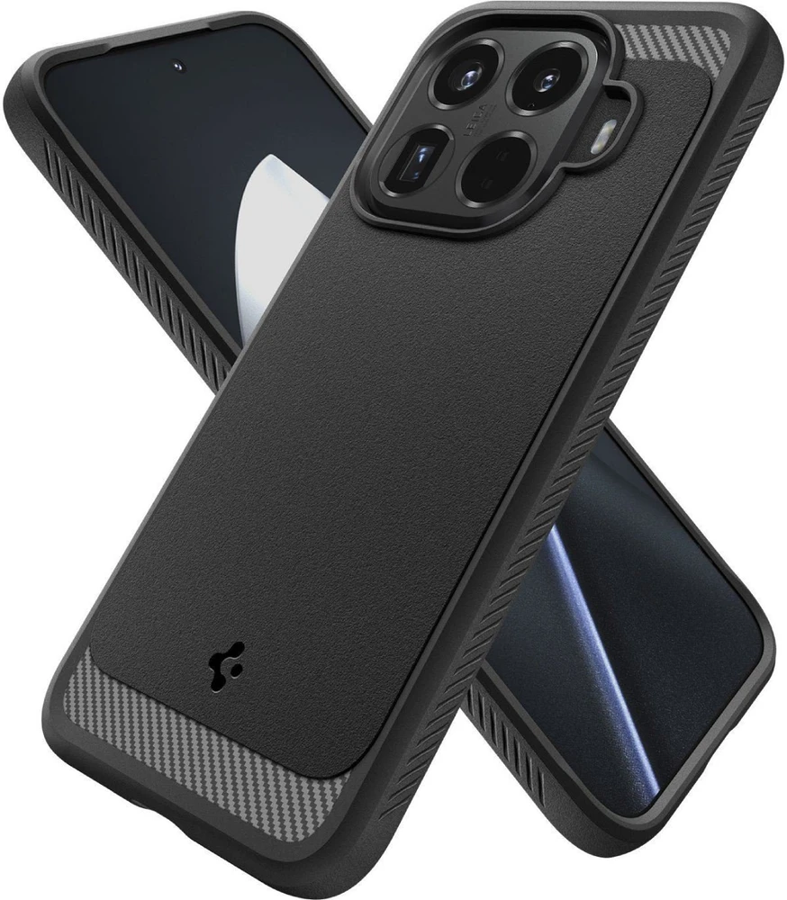 Dėklas Spigen Rugged Armor, matte juodas - Xiaomi 15T Pro