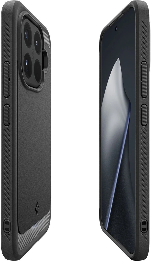 Dėklas Spigen Rugged Armor, matte juodas - Xiaomi 15T Pro