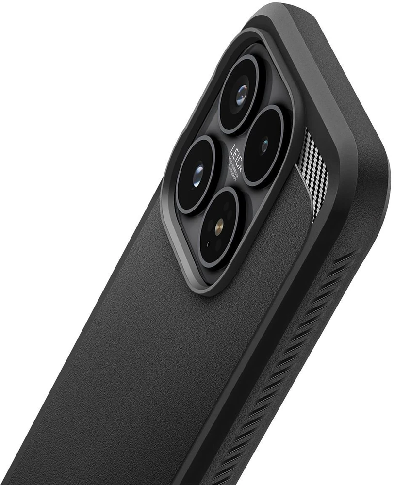 Spigen RUGGED Armor dėklas telefonui Xiaomi 17 matinės juodos spalvos