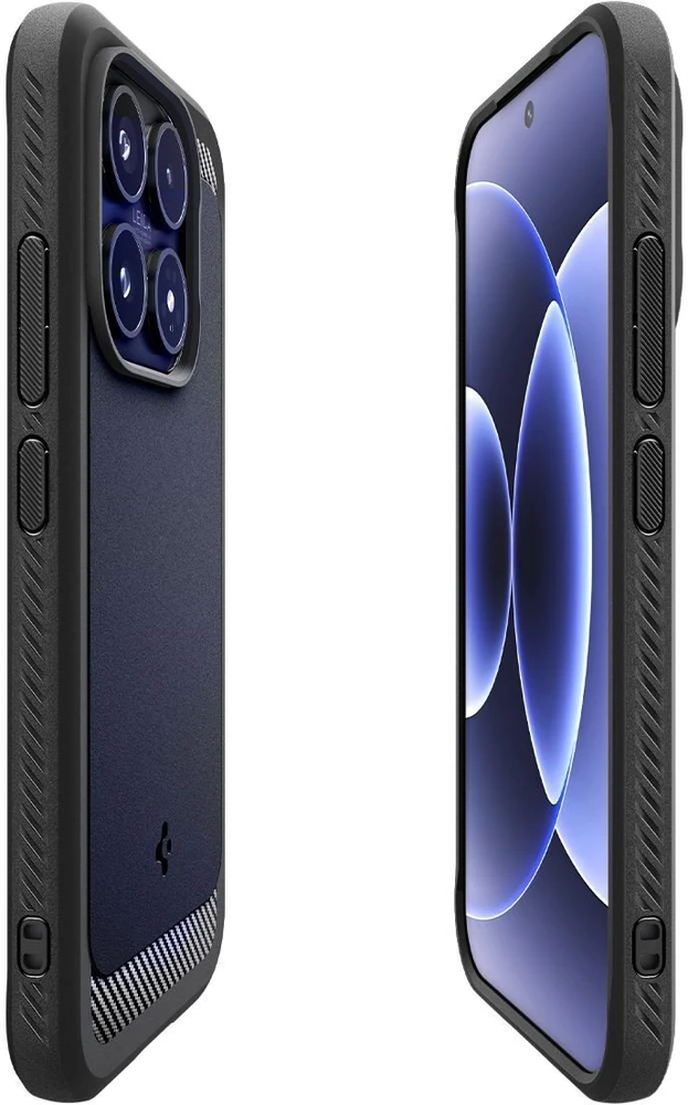 Spigen RUGGED Armor dėklas telefonui Xiaomi 17 matinės juodos spalvos
