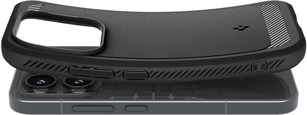 Spigen RUGGED Armor dėklas telefonui Xiaomi 17 matinės juodos spalvos