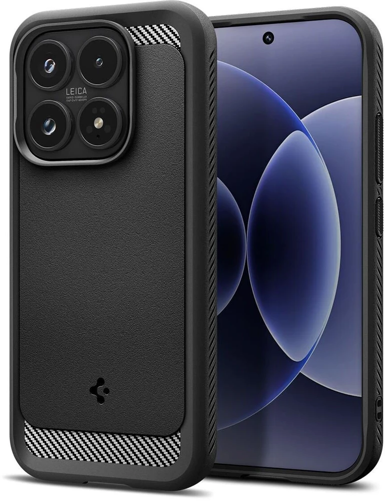 Spigen RUGGED Armor dėklas telefonui Xiaomi 17 matinės juodos spalvos