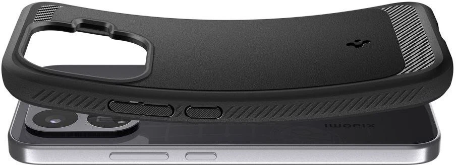 Dėklas SPIGEN RUGGED ARMOR XIAOMI 17T PRO MATINIS Juodas