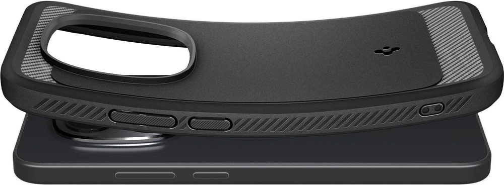 Dėklas Spigen Rugged Armor, matte juodas - Xiaomi Redmi Note 15 Pro 5G